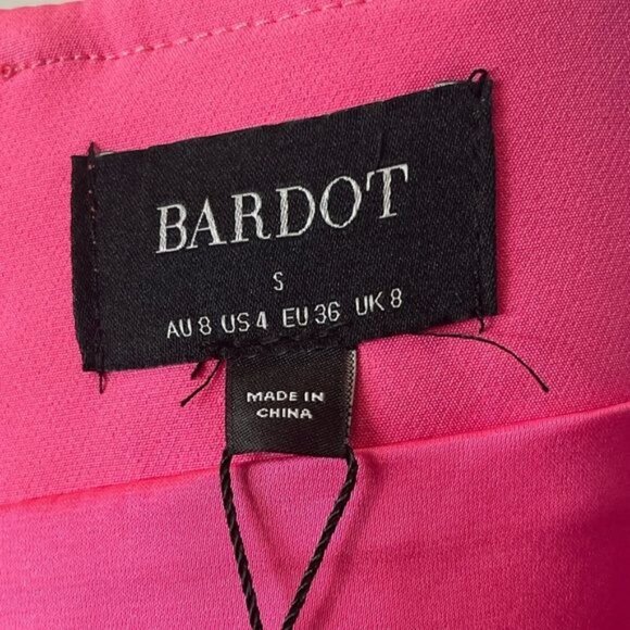 Bardot Fitted Corset Midi Dress Lili Pink Size 4 NWT - Picture 13 of 16